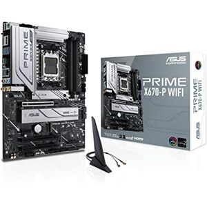 Asus PRIME X670-P WIFI Gaming Mainboard Sockel AMD AM5 (Ryzen 7000, ATX, PCIe 5.0, 3x M.2, DDR5-Speicher, WiFi6, USB 3.2 Gen 2x2 Typ-C, Aura Sync RGB-Beleuchtung)