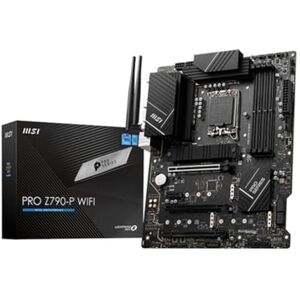 MSI PRO Z790-P WiFi Motherboard, Unterstützt Intel 12th und 13th Gen Core Prozessoren, LGA 1700-55A DrMOS, DDR5 Memory Boost 7000+MHz/OC, PCIe 5.0 und 4.0 x16, 4 x M.2 Gen4, Wi-Fi 6E, 2.5G LAN, ATX