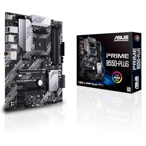 Asus Prime B550-Plus Gaming Mainboard Sockel AM4 (ATX, Ryzen, PCIe 4.0, 2x M-2, 1Gbit/s-Ethernet, SATA 6Gbit/s, USB 3.2 Gen 2 Typ-A/C, Unterstützung für Aura Sync RGB Header)