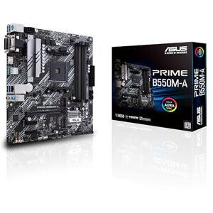 Asus Prime B550M-A Gaming Mainboard Sockel AM4 (micro ATX, Ryzen, PCIe 4.0, 2x M.2, 1Gbit/s-Ethernet, SATA 6Gbit/s, USB 3.2 Gen 2 Typ-A, Unterstützung für Aura Sync RGB Header)