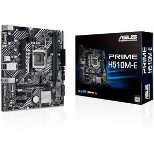 Asus Prime H510M-E Mainboard Sockel Intel LGA 1200 (micro-ATX, PCIe 4.0, 32 Gbit/s M.2-Slot, 1Gbit/s-Ethernet, USB 3.2 Gen 1 Typ-A, SATA 6Gbit/s, COM-Header, adressierbarer Aura-Gen-2-Header)