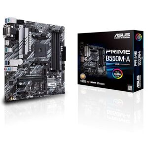 Asus Prime B550M-A CSM Mainboard Sockel AM4 (Micro ATX, Ryzen, PCIe 4.0, 2X M.2, 1Gbit/s-Ethernet, WiFi 6, SATA 6Gbit/s, USB 3.2 Gen 2 Typ-A, Unterstützung für Aura Sync RGB Header)