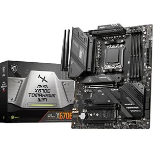 MSI MAG X670E Tomahawk WiFi Motherboard, ATX Unterstützt AMD Ryzen 7000 Serie Prozessoren, AM5-80A SPS VRM, DDR5 Memory Boost 6600+MHz/OC, PCIe 5.0 x16, M.2 Gen5, Wi-Fi 6E