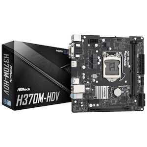 ASRock H370M-HDV mATX Mainboard Sockel 1151 v2 HDMI/DVI/VGA/USB3.2 Gen1