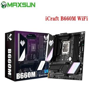 Maxsun Motherboard Icraft B660m Wifi Pc Mainboard Dual Channel Ddr4 Rgb Sata M.2 Intel 12. Lga1700 Für 12100 12400 12700