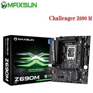 [Weltpremiere] Maxsun Motherboard Challenger Z690 Sata 3.0 Unterstützt Intel Core Lga1700 Dual Channel Ddr4 12400 Der 12. Generation