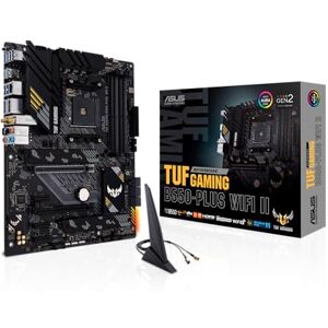 Asus TUF Gaming B550-PLUS WiFi II Mainboard Sockel Ryzen AM4 (AMD B550, ATX, PCIe 4.0, DUal M.2, WiFi6, SATA 6Gbit/s, Thunderbolt 3 Header, Aura Sync)