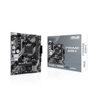 Asus Prime A520M-R AMD Ryzen AM4 mATX Mainboard mit M.2-Unterstützung, Realtek 1 GB Ethernet, HDMI, SATA 6 Gbit/s, USB-Unterstützung 5 Gbps hinten und vorne, schwarz