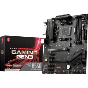 MSI B550 GAMING GEN3 Mainboard ATX, AM4 AMD Ryzen 5000 bereit DDR4 Boost 4400+MHz/OC, PCIe 3.0 x16, 1 x M.2 Gen3, 1G LAN