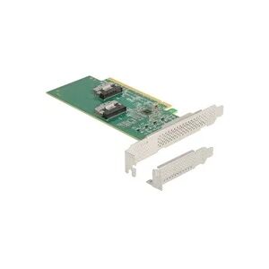 Delock PCI Express 4.0 x16 Karte zu 4 x SFF-8639 NVMe, Controller