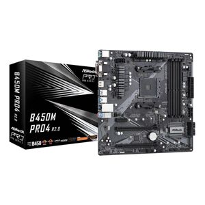 ASRock a0049156 placa base am4 b450m pro4 r2.0 componentes