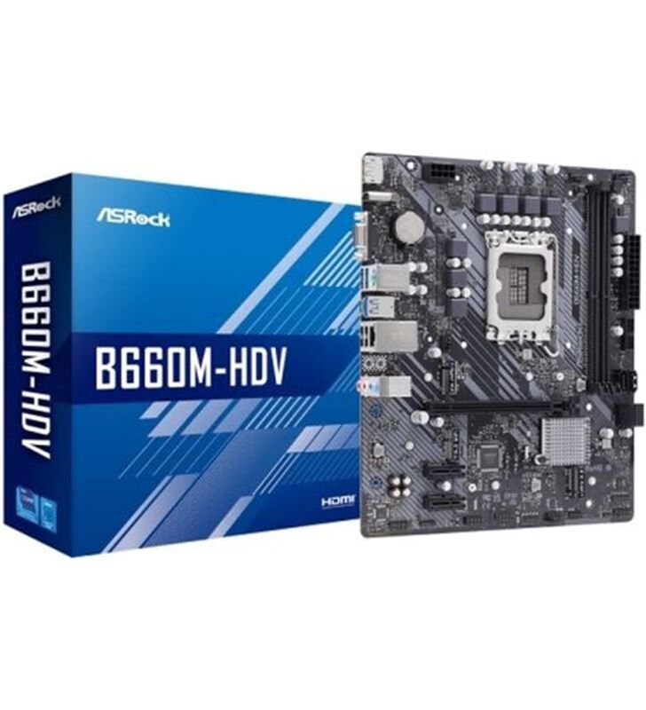 ASRock a0041988 placa base 1700 b660m-hdv ddr4 componentes