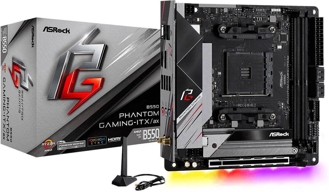 ASRock B550 Phantom Gaming-ITX/ax AM4 mITX emolevy