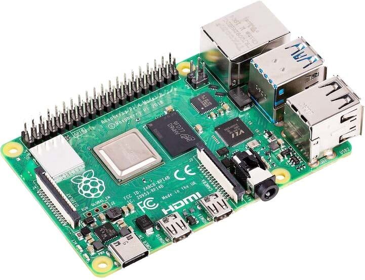 Raspberry Pi 4 4GB Model B yhden piirilevyn tietokone