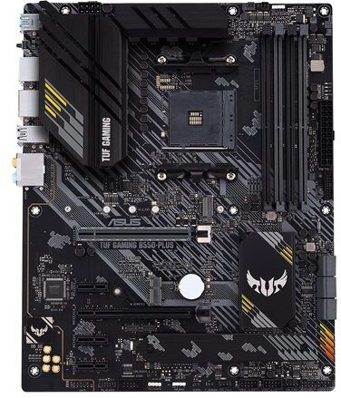 Asus TUF GAMING B550-PLUS ATX MB PCIe 4.0 dual M.2 10 DrMOS power stages 2.5Gb Ethernet HDMI DisplayPort SATA 6Gbps USB3.2 Gen 2