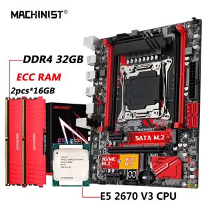 Machiniste-Carte mère RS9 X99  ChlorLGA 2011  kit Xeon E5 2670 V3  processeur CPU  DDR4  mémoire RAM