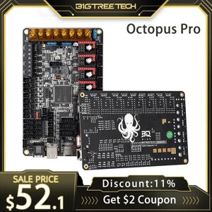 BIQU BIGTREETAcetone-Carte mère Octopus Pro 32 bits  60V  8 axes  TMC5160T  TMC2209 VS Spider Board pour