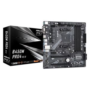 ASRock B450M Pro4 R2.0 AMD B450 Presa AM4 micro ATX (90-MXBEG0-A0UAYZ)