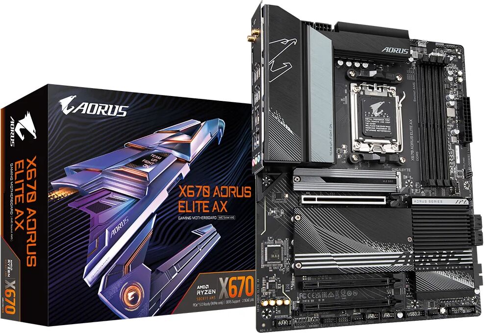 Gigabyte X670 AORUS ELITE AX scheda madre AMD Presa di corrente AM5 ATX [X670 AX]