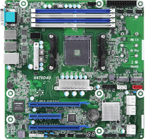 ASRock X470D4U scheda madre AMD X470 Presa AM4 micro ATX