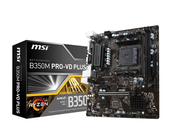 MSI B350M PRO-VD PLUS AMD B350 Socket AM4 Micro ATX