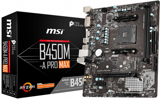 MSI B450M-A PRO MAX scheda madre AMD B450 Presa AM4 micro ATX