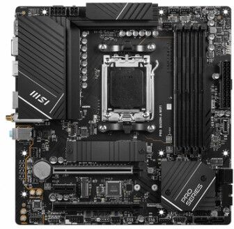 MSI PRO B650M-A WIFI AMD B650 Presa di corrente AM5 micro ATX (7D77-001R)