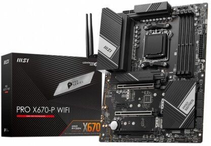 MSI PRO X670-P WIFI AMD X670 Presa di corrente AM5 ATX (7D67-001R)