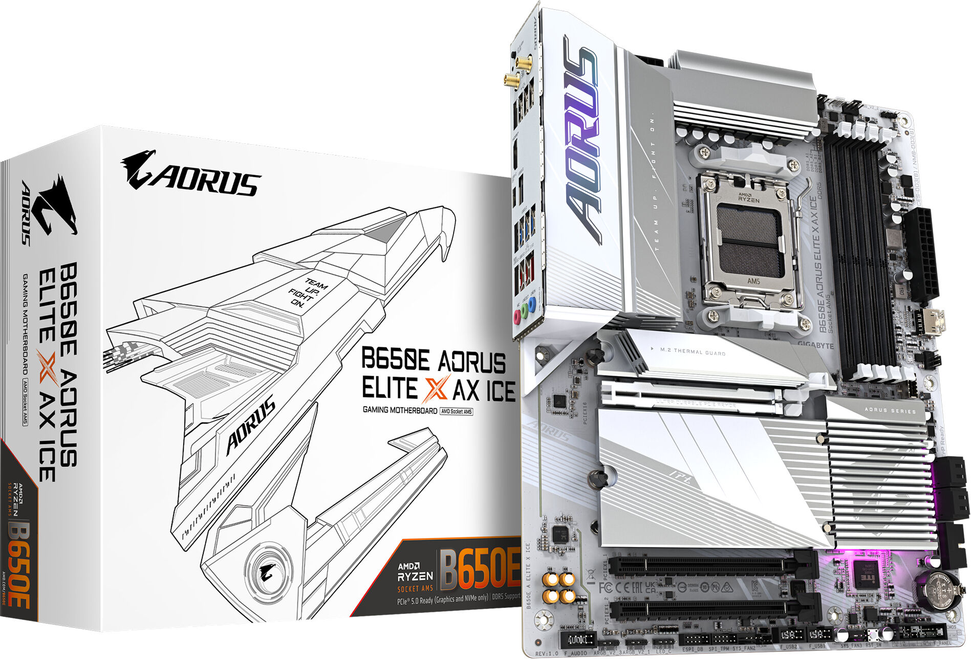 Gigabyte B650E AORUS ELITE X AX ICE scheda madre AMD B650 Presa di corrente AM5 ATX [B650E A ICE]