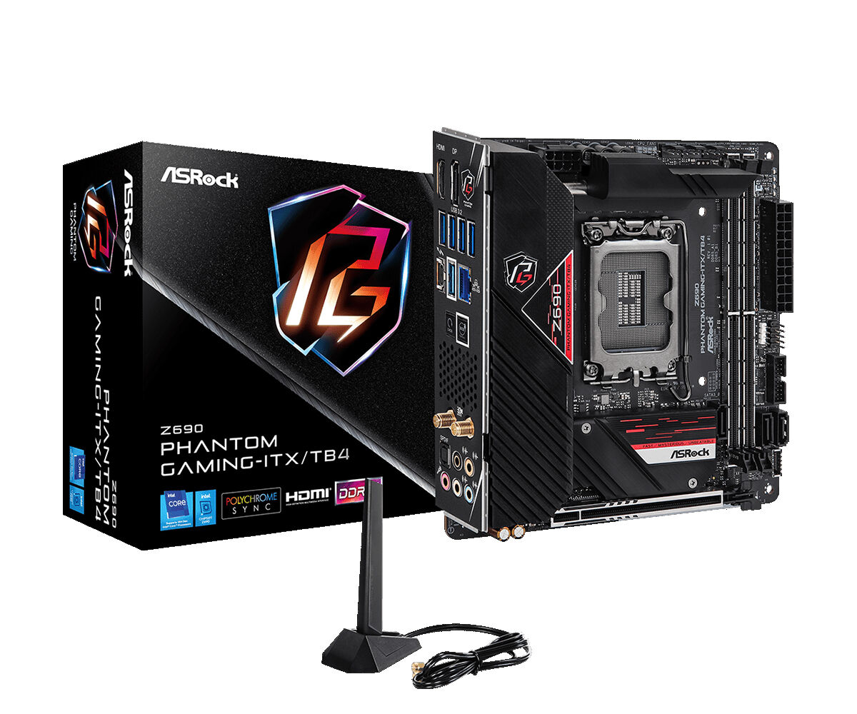 ASRock Scheda madre  Z690 Phantom Gaming-ITX/TB4 Intel LGA 1700 mini ITX [90-MXBI10-A0UAYZ]