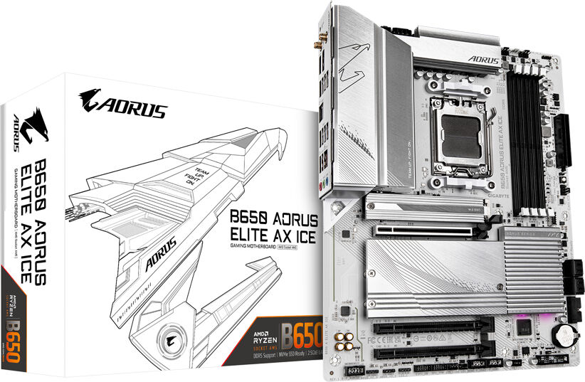 Gigabyte B650 AORUS ELITE AX ICE scheda madre AMD Presa di corrente AM5 ATX [B650 ICE]