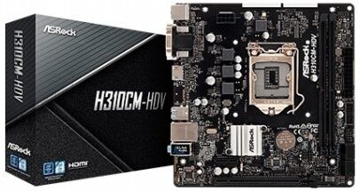 Asrock Motherboard H310cm-hdv Micro Atx H310 Skt1151 - Asrock