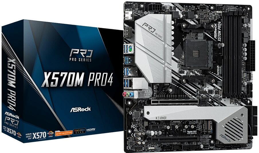 Asrock Motherboard Micro-atx X570m Pro4 Skt Am4 - Asrock