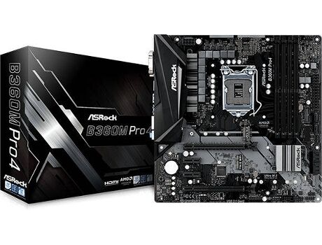 ASRock Motherboard B360M Pro4 (Socket LGA1151 - Intel B360 - Micro-ATX )