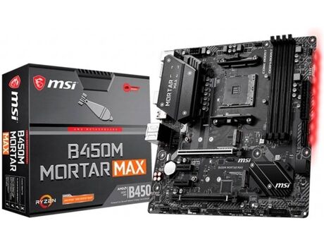 MSI Motherboard B450M Mortar Max (Socket AM4 - AMD B450 - Micro-ATX)