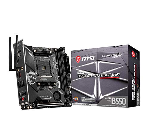 7C92-002R MSI MPG B550i Gaming Edge WiFi AMD AM4 DDR4 M.2 USB 3.2 Gen 2 WLAN 6 HDMI Mini-ITX spelmoderkort AMD Ryzen 5000 processorer