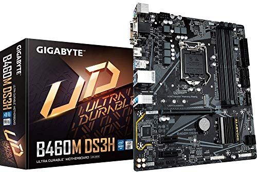 B460M DS3H Gigabyte  mATX moderkort för Intel LGA 1200 CPUs, 24.4 x 20.5 x 4 cm, Svart