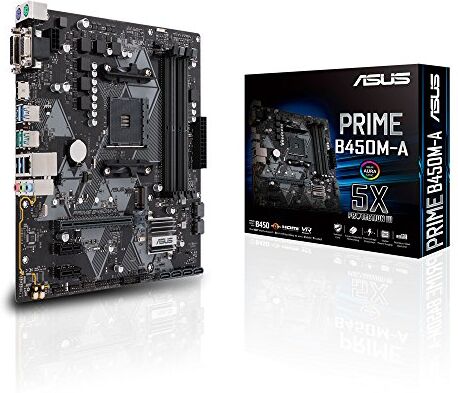 PRiME Asus  moderkort sockel AM4 (mATX, AMD AM4, DDR4-minne, inbyggt M.2, USB 3.1 Gen 2)