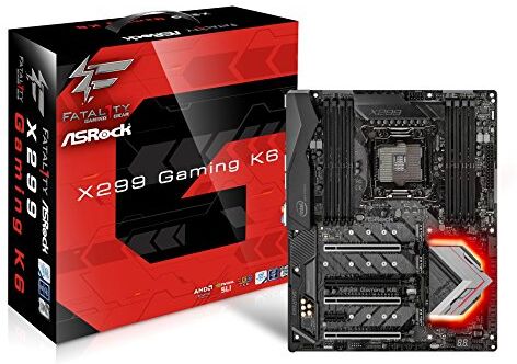 X299 GAMING K6 ASRock  Fatal1ty LGA 2066 Intel X299 SATA 6 GB/s USB 3.1 USB 3.0 ATX Intel moderkort