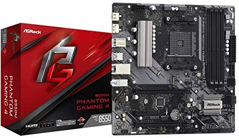 90-MXBE90-A0UAYZ ASRock B550M Phantom Gaming 4 AM4 MATX SND GLN U3.2 M2 SATA 6GB/S DDR4