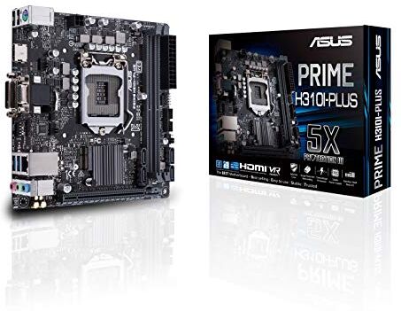 90MB1090-M0EAY0 ASUS PRIME H310I-PLUS R2.0 Moderkort, Svart