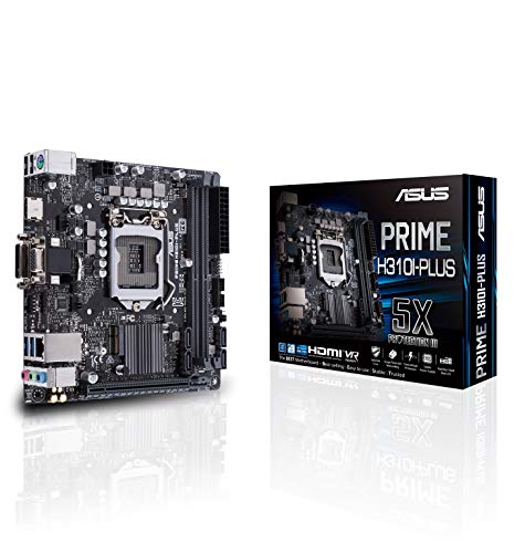 90MB1090-M0EAY0 ASUS PRIME H310I-PLUS R2.0 Moderkort, Svart