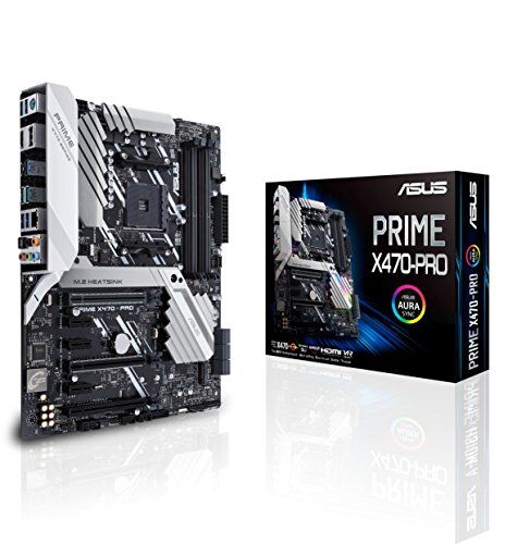 PRiME Asus Prime X470-PRO moderkort AM4 (ATX, X470-chipset, Aura-Sync, DDR4 3466MHz, dubbel M.2, USB 3.1 Gen 2)