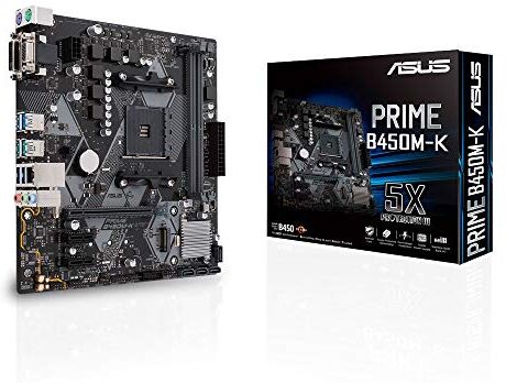 PRiME ASUS  Micro ATX moderkort, AMD Socket AM4, Ryzen 3000 Ready, PCIe 3.0, M.2, DDR4, LAN, DVI-D, D-Sub, USB 3.1