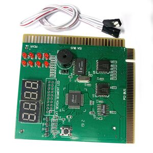 happybuySE New 4Digit PC Analyzer Diagnostic Post Card Motherboard Fault Tester For ISA PCI