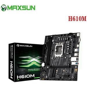 MAXSUN Motherboard Challenger H610M SATA 3.0 M.2 Support Intel 12th 12100 12400 Generation Core LGA1700 Dual channel DDR4