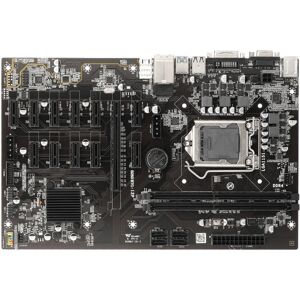 TOMTOP JMS B250 BTC-12P Motherboard with 2 DDR4 Memory Slots 11 PCI-E 1X Slots VGA+DVI Ports Support LGA1151