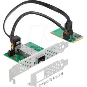 DELOCK 95267 - Netzwerkkarte, MiniPCIe I/O, Gigabit Ethernet, 1x SFP