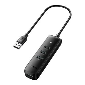 UGREEN 5-in-1 Hub USB-A til 3 x USB 2.0 + RJ45 Ethernet + USB-C - Sort