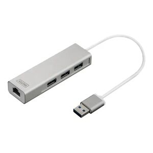 Digitus Usb-c Network Card With Built In Usb Hub